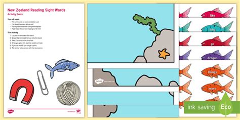 Reading Sight Words Magnetic Fishing Game (teacher made).